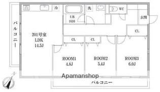 ラブレアコート【2階】の間取り