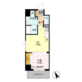 プライムコート千成【5階】の間取り