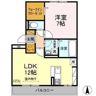 クレール Ⅰ棟【3階】の間取り