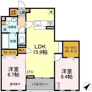 ヴィルシード【2階】の間取り