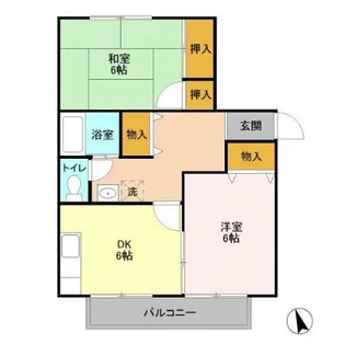 ファミール田喜野井【105号室】の間取り