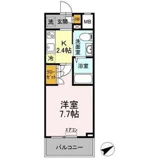 イーストサイドレジデンス【1階】の間取り