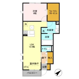 テラス丘の上 B【1階】の間取り