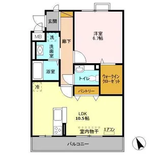 ロイヤルパレス市川【3階】の間取り