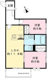 FAIRFIELD COTTAGE【101号室】の間取り