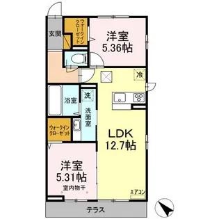 フジヴェール 七番館【1階】の間取り