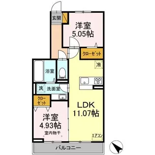 フジヴェール 七番館【2階】の間取り