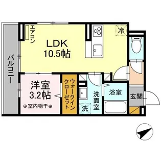 DーPALACE富士見【3階】の間取り