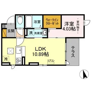 フラーリッシュ【1階】の間取り
