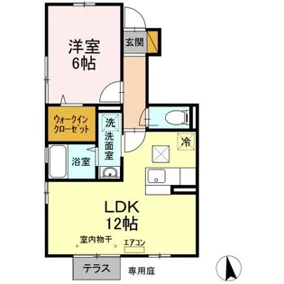 サニーコートⅢ【1階】の間取り