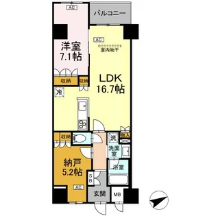 サンジョイアゼロ【6階】の間取り