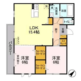 パラディーゾ【3階】の間取り