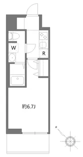 ケイディーエックスレジデンス原木中山【7階】の間取り