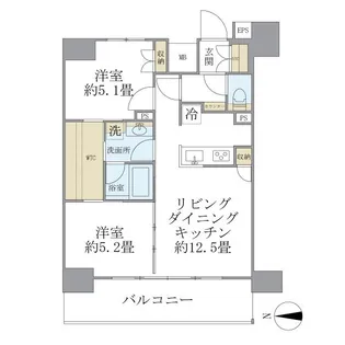 デュオフラッツ葛西【11階】の間取り