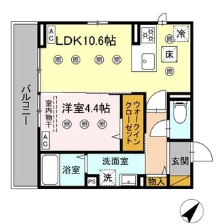 DーSOLACE津田沼【1階】の間取り