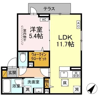 ディーソラーナ【1階】の間取り