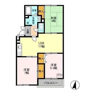 KS.グランメール汐見台【1階】の間取り