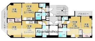 金太郎ヒルズ340【6階】の間取り