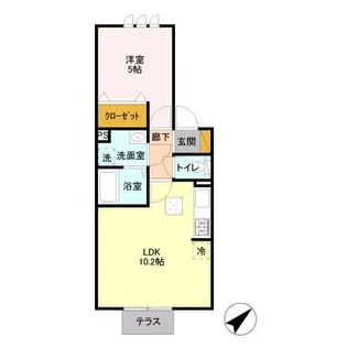 ルミエール エノモト【1階】の間取り