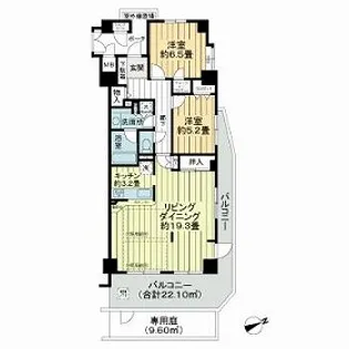 シエルグランデふなばし海神【1階】の間取り