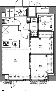 SーRESIDENCE原木中山AZURE【4階】の間取り