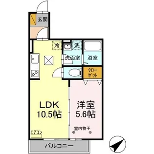 リバーサイドKEI【1階】の間取り