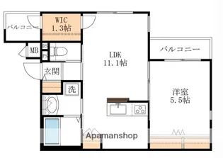 IL CANE S【3階】の間取り