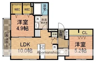 VINGT CINQ【201号室】の間取り