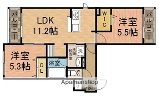 VINGT CINQ【2階】の間取り