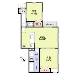 WEISSEHAUS【1階】の間取り