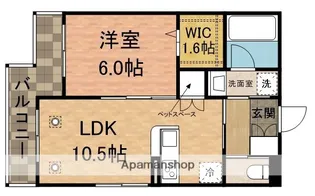 KIHACHI WEST【1階】の間取り