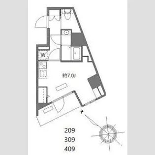 エヌステージ西船橋市川【2階】の間取り