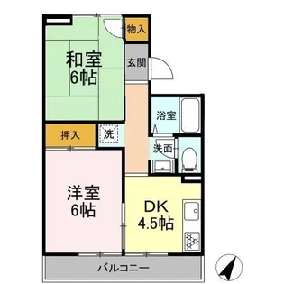 エクセル西船橋【202号室】の間取り