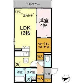 クレール市川【1階】の間取り