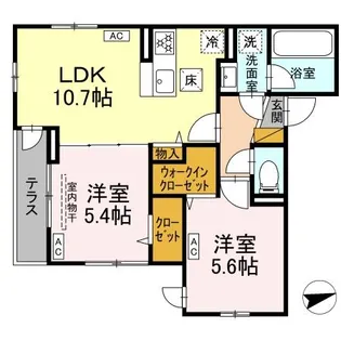 (仮称)DーROOMトリシア市川東大和田1丁目【1階】の間取り
