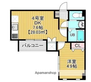 ステイビルⅡ【4階】の間取り
