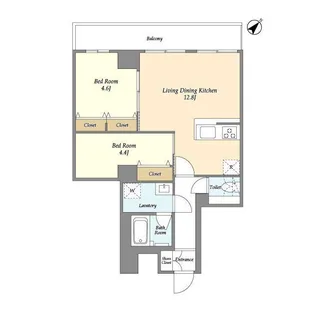 グランカーサ西葛西【5階】の間取り