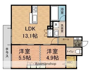 VIE CHANTER【1階】の間取り