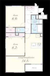 Theios filia(テイオス フィリア)【2階】の間取り