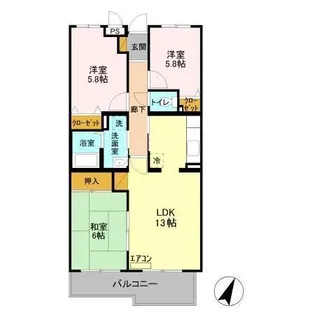 エムズ・アーク A棟【1階】の間取り