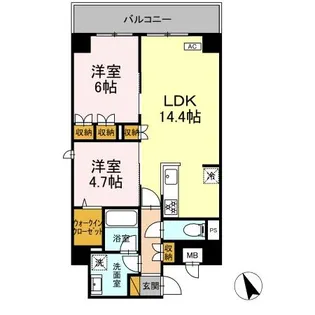 WIN DEER 西船橋【5階】の間取り