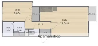 ラウレア本中山【2階】の間取り