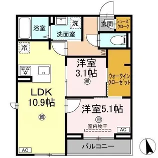 DーSOLACE津田沼 II【2階】の間取り