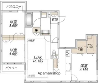 RAMPART【3階】の間取り
