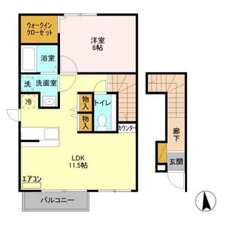 サンライズIV【1階】の間取り