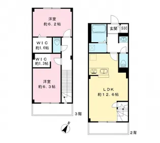 ピノシークル【203号室号室】の間取り