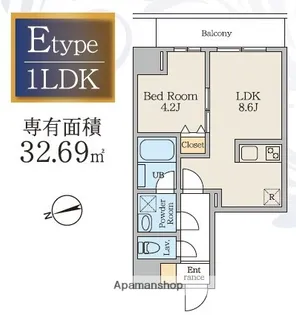ALIVIS原木中山【5階】の間取り