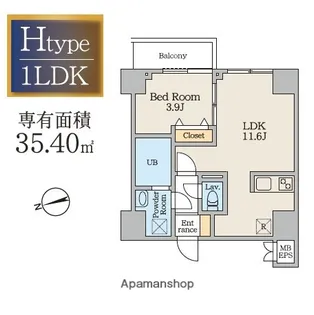 ALIVIS原木中山【6階】の間取り