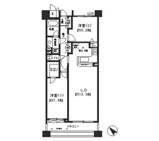 ガーデンアヴェニュー妙典【6階】の間取り