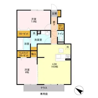 プランドール【1階】の間取り